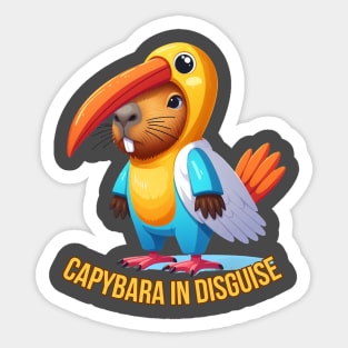 Capybara Pelican Sticker